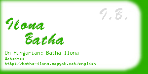 ilona batha business card